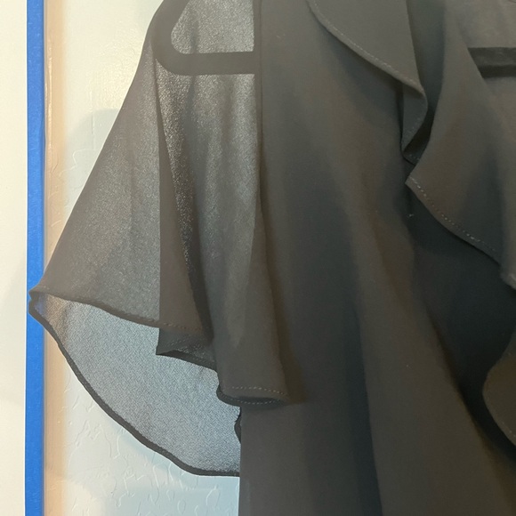 Calvin Klein Ruffle Wrap Top - Picture 2 of 5